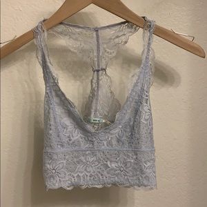 Blue lacy bralette